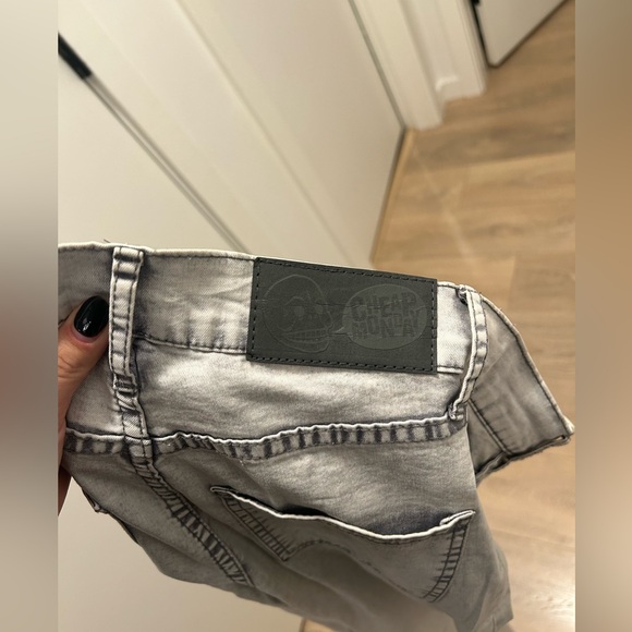 Cheap Monday Second Skin Jeans in Destruction Gray - Picture 2 of 3
